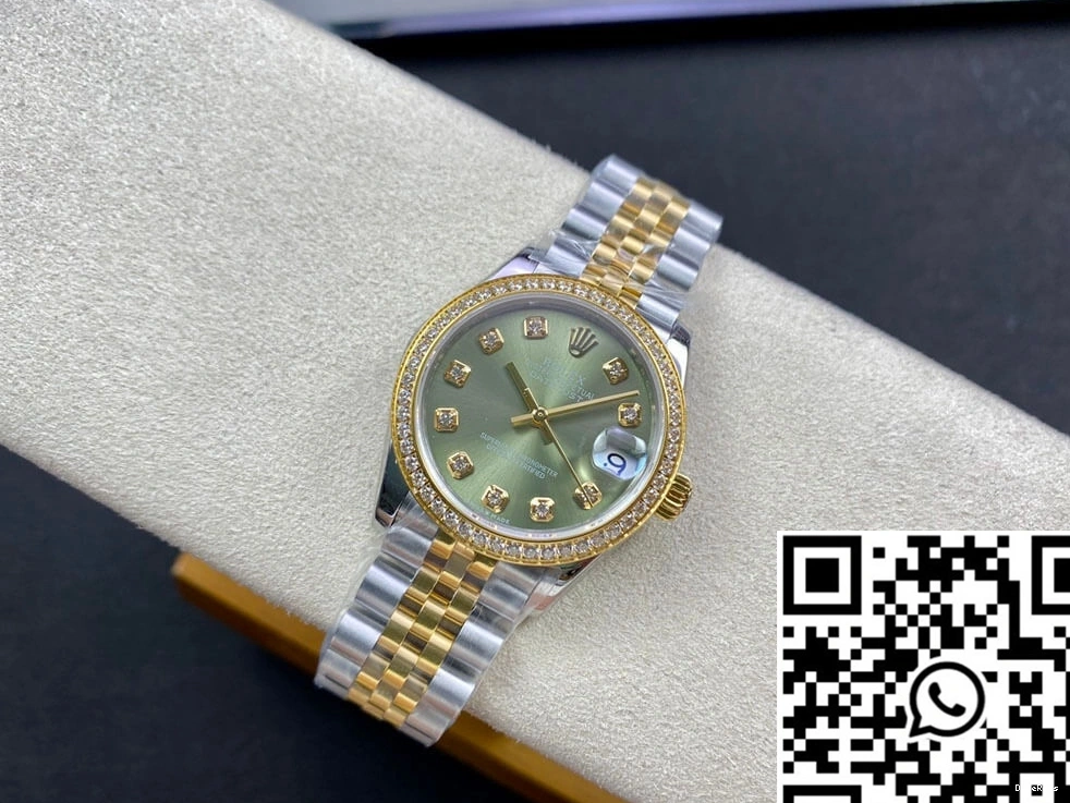 M278383RBR-0030 Factory EW Dial Green Rolex 31MM Datejust 0722